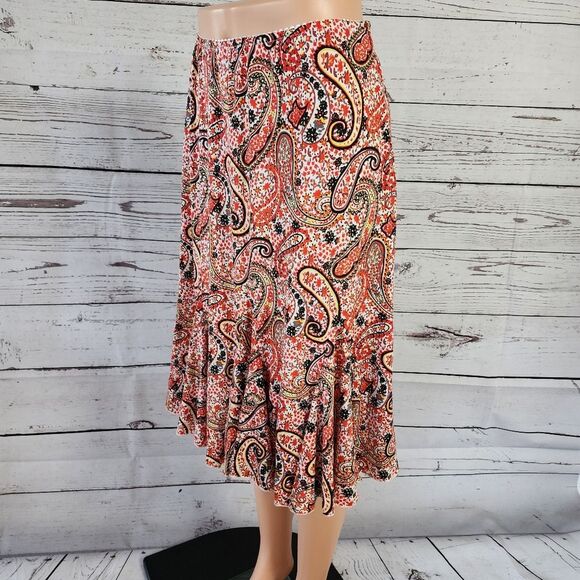 Sassia Red Paisley Skirt Size 4/6 NWT - Picture 3 of 7